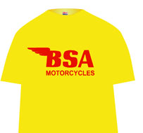 BSA tee shirt (yellow/red)