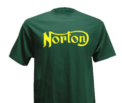 Norton tee shirt (green/gold)