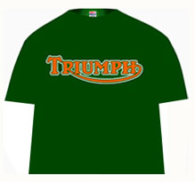 TRIUMPH tee shirt (green/orange)